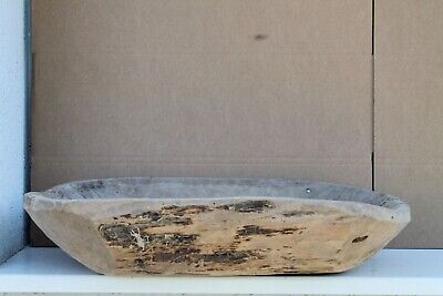 Old Wood Kitchen Primitive 19C Hand Carved Bowl Dish Plate Meal Cup 19C