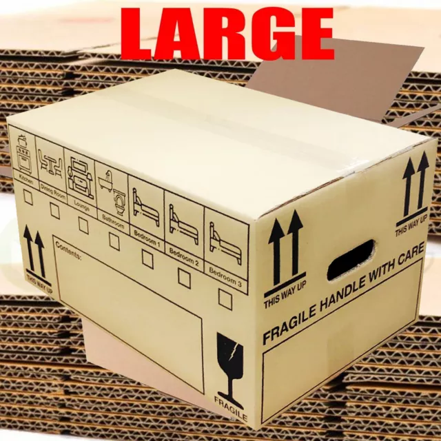 15x Extra Large (XXL) Cardboard Boxes - Strong Double Wall Removal Moving Boxes