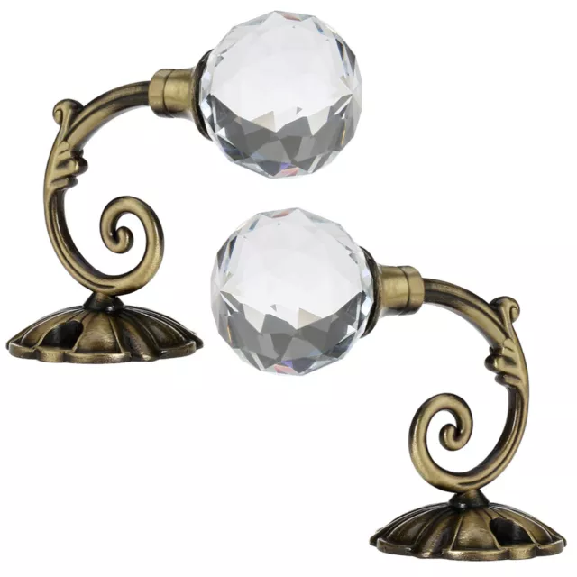 2PCS  crystal holdbacks vintage drapery hooks Vintage Crystal Curtain Hook Wall