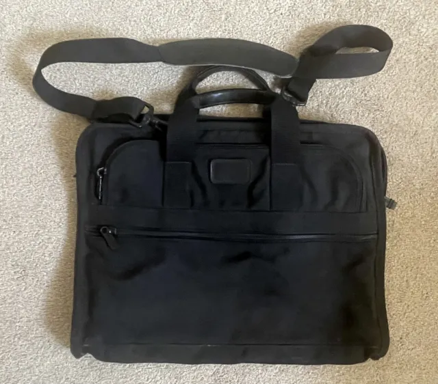 Tumi Alpha Bravo Aviano Slim Briefcase Laptop Bag Ballistic Nylon 260303 Black