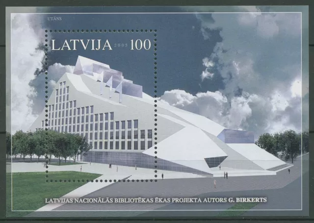 Lettland 2005 Nationalbibliothek Riga Block 19 postfrisch (C62936)