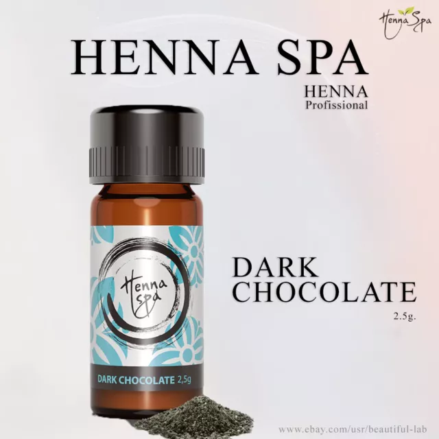 HENNA SPA - DARK CHOCOLATE - for coloring EYEBROWS - effect tattoo - 2.5g + aqua