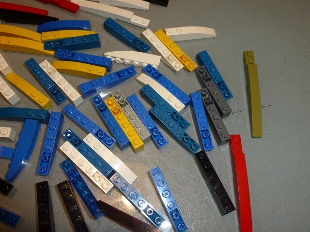 Lego Lot De 89 Tuiles Longues, Normales Et Inversees, Tbe 4