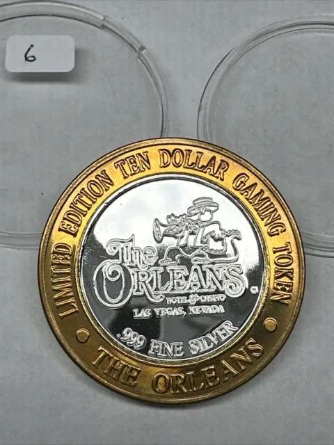 $10 Silver Strike Gaming Token .999 Silver Orleans Las Vegas Casino Coin