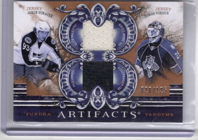 2010-11 ARTEFACTS TOUNDRA tandems double jersey Jakub Voracek Tomas Vokoun #d/125 EUR 13,02 