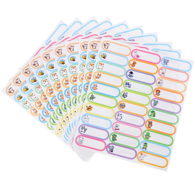 10 SHEETS LABELS for students daycare Identify Name Sticker Bottle