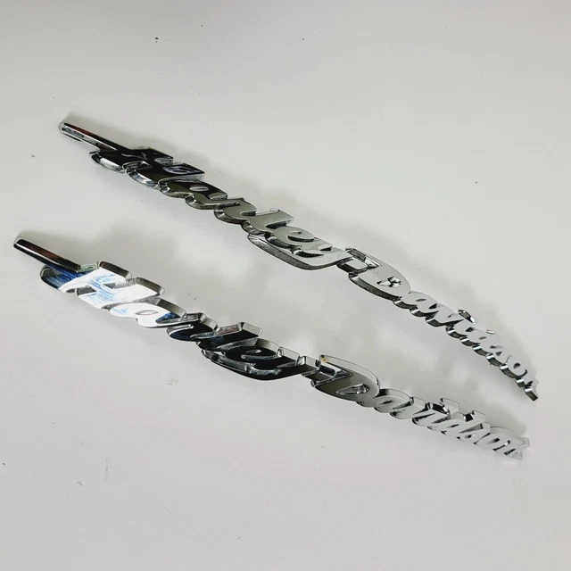 Genuine Chrome Harley Street Glide Metal Gas Fuel Tank Emblems Badge Medallions