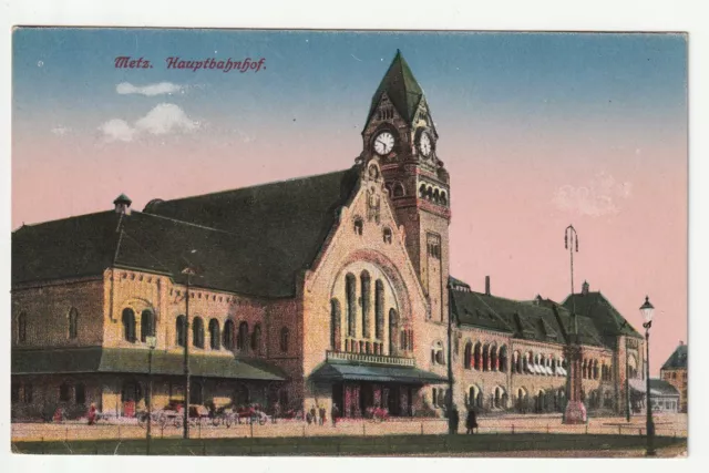 METZ - Moselle - CPA 57 - La Gare - color card