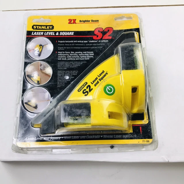 Stanley S2 Projection Laser Level Square 90 Degree Angle Vertical Horizontal Stanley S2 Projection Laser Level Square 90 Degree Angle Vertical Horizontal