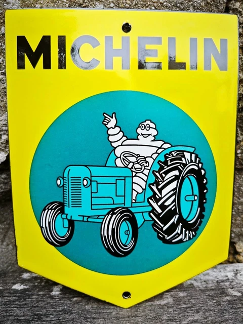 Grande Plaque émaillée Michelin 1967 - Carte Routière N°989 - Vintage Bibendum - Métal