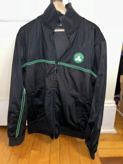 UNK NBA Boston Celtics Track Jacket Size Men’s L WARMUP Starter Black