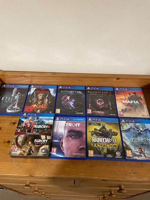 PS4 Game Bundle Far Cry 4 Rainbow 6 Resident Evil Mafia Horizon Detrioit
