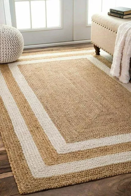 Tapis 100% jute naturel tressé style tapis de couloir aspect rustique tapis...