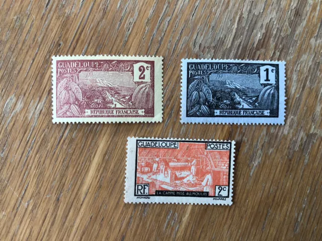 Briefmarken Guadeloupe, ungebraucht/ gestempelt