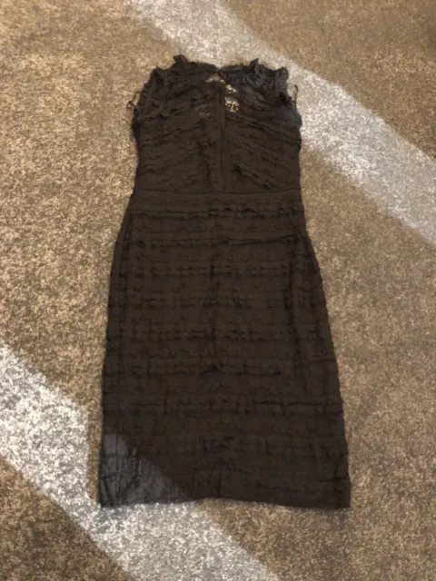 Lipsy London Women’s Size 10 Black Lace Dress Pretty Party New With Tags