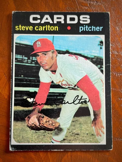 Vintage 1971 Topps Steve Carlton St Louis Cardinals Baseball Card #55