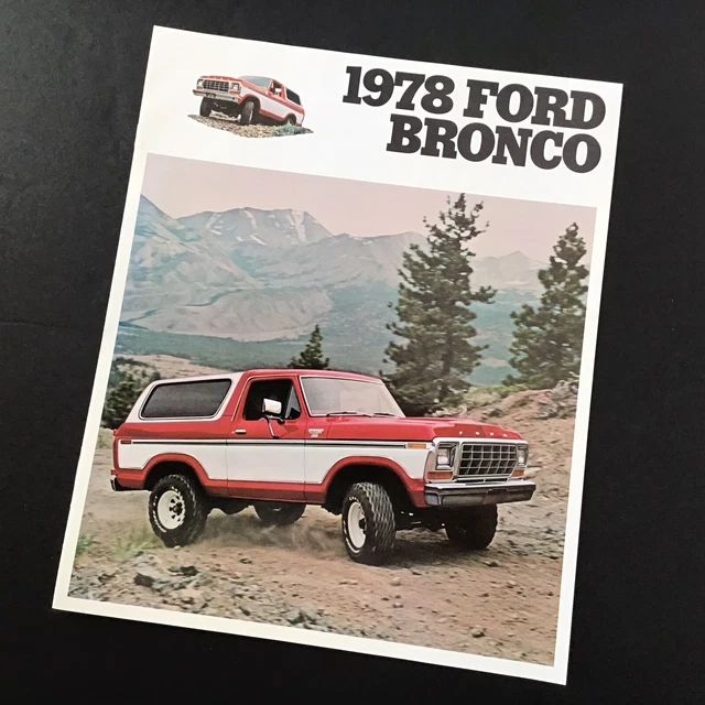 1978 FORD BRONCO Dealer Sales Brochure VINTAGE FORD 5.25 PicClick