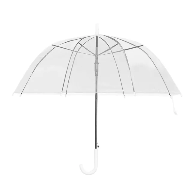 Regenschirm  Transparent Durchsichtig Damen Eleganter Kuppel Hochzeit