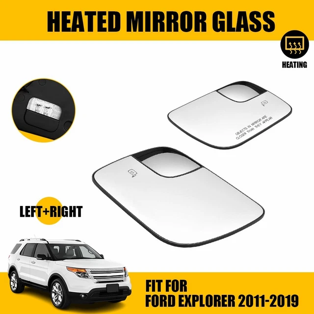 LHD Heated Blind Spot Exterior Rearview Side Mirror Glass Lens For Ford Explorer 2011-2015 2016 2017 2018 2019 US Version