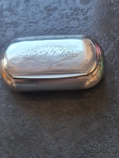 Boîte Et Pilulier En Argent Ancien Poinçon Tête D'aigle - XIXème Siècle, Antique, Boîte à Compartiments