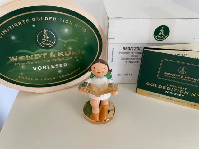 Wendt & Kühn Engel Goldedition No.10 Vorleser braun Nr. 13115 neu