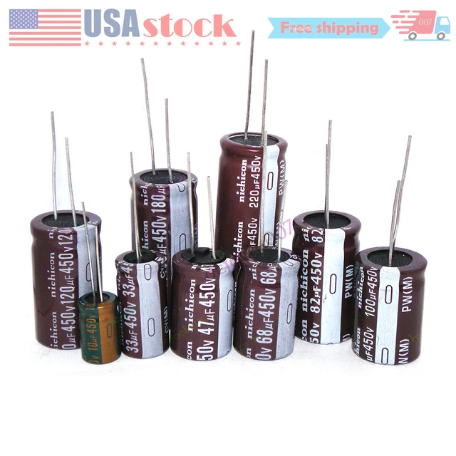 450V 10/15/22/33/47/68/82/100/120/150/180/220uF Capacitors (Replace for 400V )