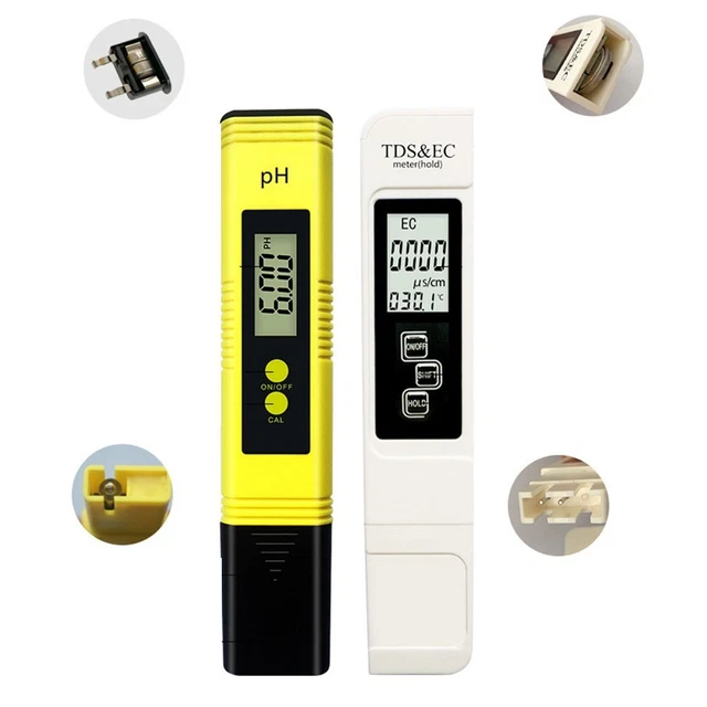 Analizzatore di prova test qualità acqua LCD PH TD misuratore parti piscina