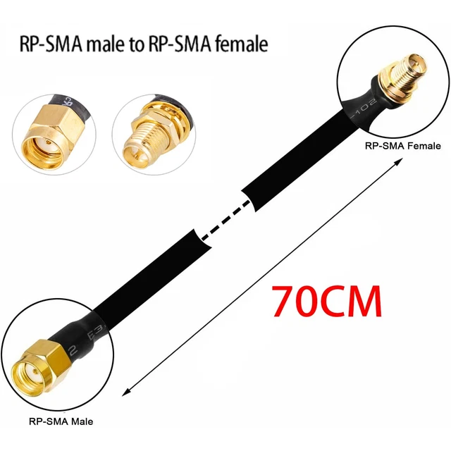 RP-SMA Mâle À RP-SMA Femelle 70cm for Hélium Hotspot 0-6GHz Miner Antennes Câble