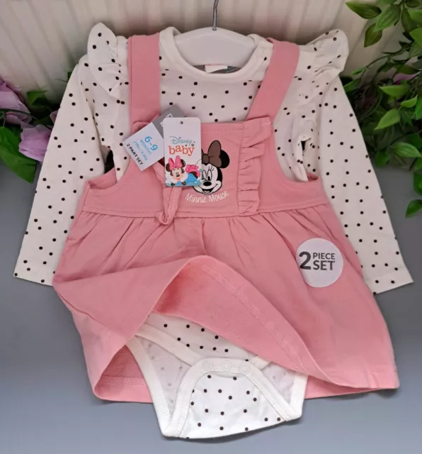 Baby Girl 6-9 Months BNWT Disney Minnie Mouse Supersoft Dress Set