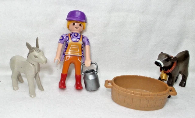 PLAYMOBIL VINTAGE FERME accessoire tracteur remorque rouleau set 3501