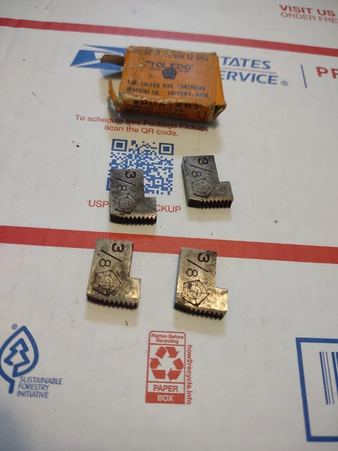 Toledo 3/8" 00-33-11 & 12 Die New Old Stock Nos
