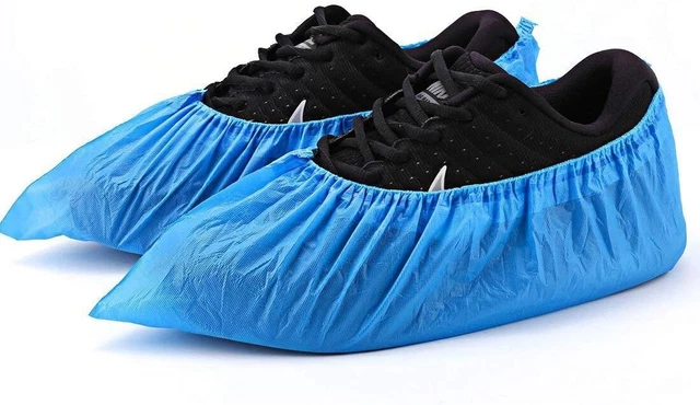 100 Packs Disposable Boot & Shoe Covers Waterproof Shoe Booties for Indoors