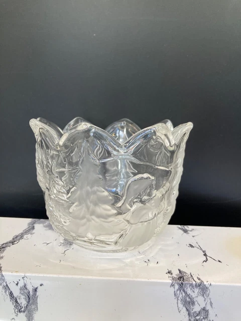 MIKASA Holiday Lights Christmas Story  Crystal Votive Candle Holder Tea Light