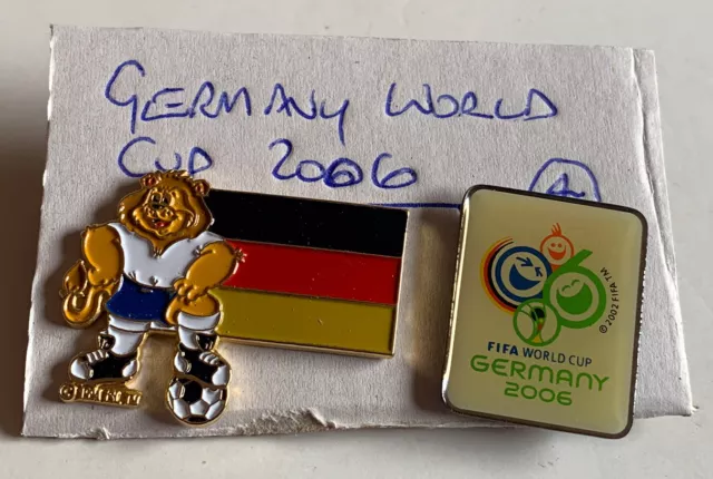 World Cup Enamel Pin Badges - Germany 2006 🇩🇪set Of Two -