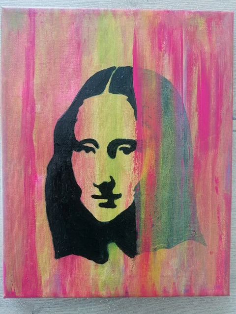 Acrilico su tela la gioconda monnalisa20x30