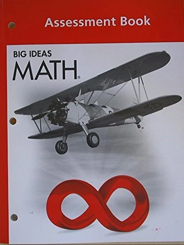 BIG IDEAS MATH, RED COURSE 2: ASSESSMENT BOOK By Holt Mcdougal **Excellent**