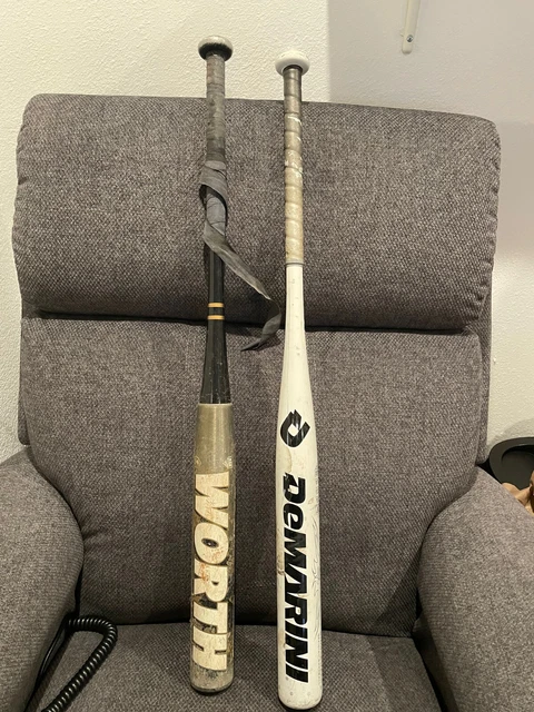Batte Softball DeMarini Bruiser 34/28 Oz – Simple Paroi, Blanche, Adulte