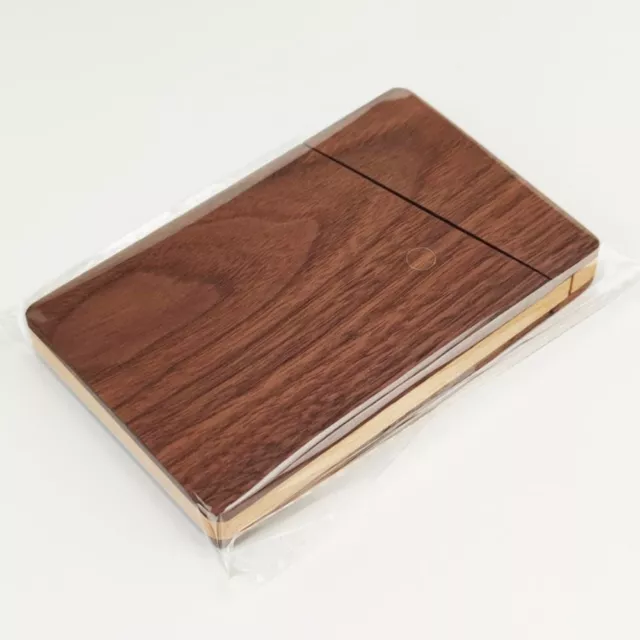 Wooden Business Card Holder 4.25*2.68*0.5 Inches Solid Wood Storage Box  Office