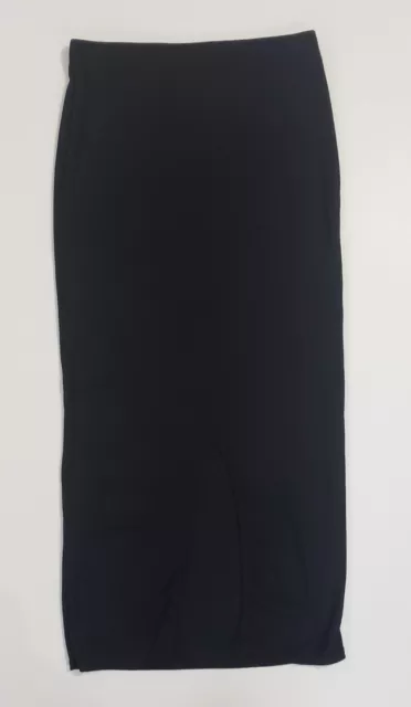 boohoo Tall Basic Split Front Midaxi Skirt Black Size US 8