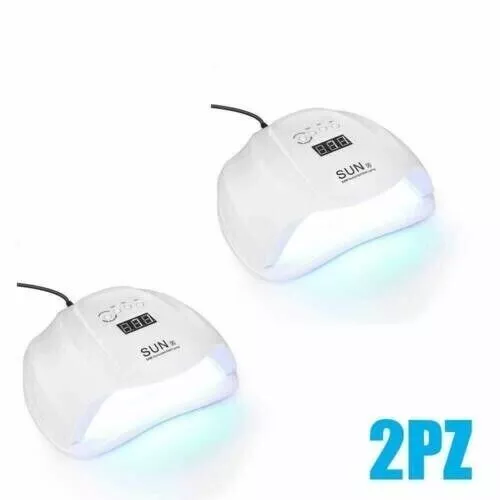 2X Sun X Lampada Fornetto Led Uv54W Manicure Timer Ricostruzione Unghie Nail Art