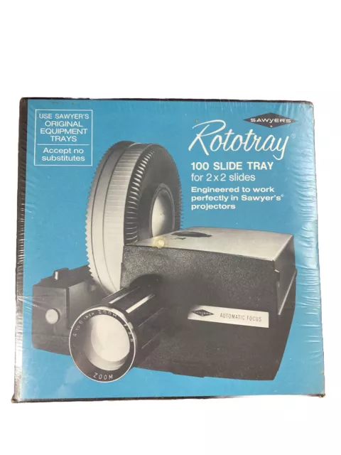 Vintage Sawyer's Rototray 100 Projector Slide Tray for 2" x 2" Slides #6214 NEW