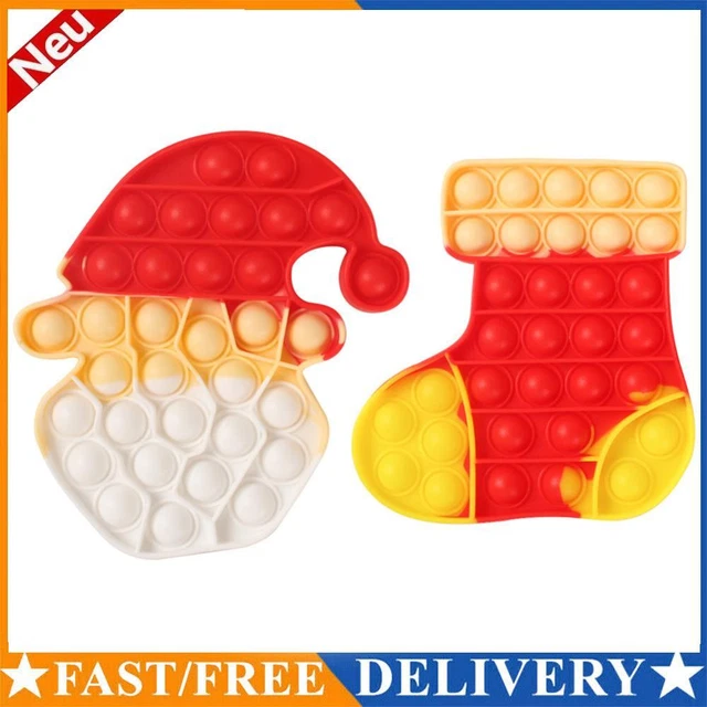 Silicone Sensory Toys Anti-stress Christmas Squeeze Bubble Funny for Kids Adults