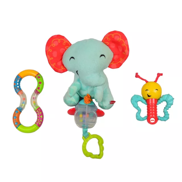 Fisher Price sensorisches Spielzeug Hey Baby Twist Kleinkind ziehen Elefant Stimulus Spielzeug ELC