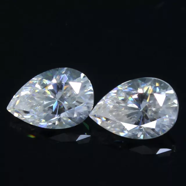 Natural 0.70 Ct D Color VVS1 Excellent Cut 6x4 mm Pear Pair Loose White Diamond