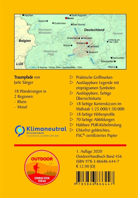 Traumpfade 18 Wanderungen an Rhein und Mosel Jarle Sänger Taschenbuch 160 S. 2
