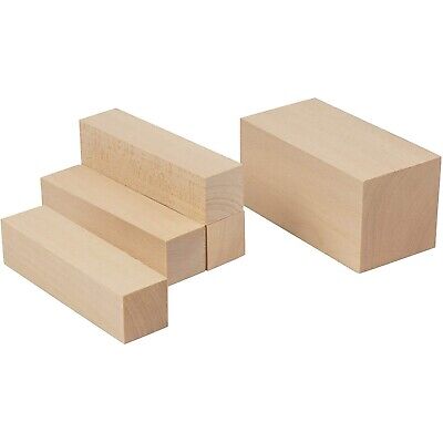 Kit de bloques de tallado de madera baja, 5 piezas bloques de reducción de madera, 4x1x1 pulgadas 4x2x2 pulgadas