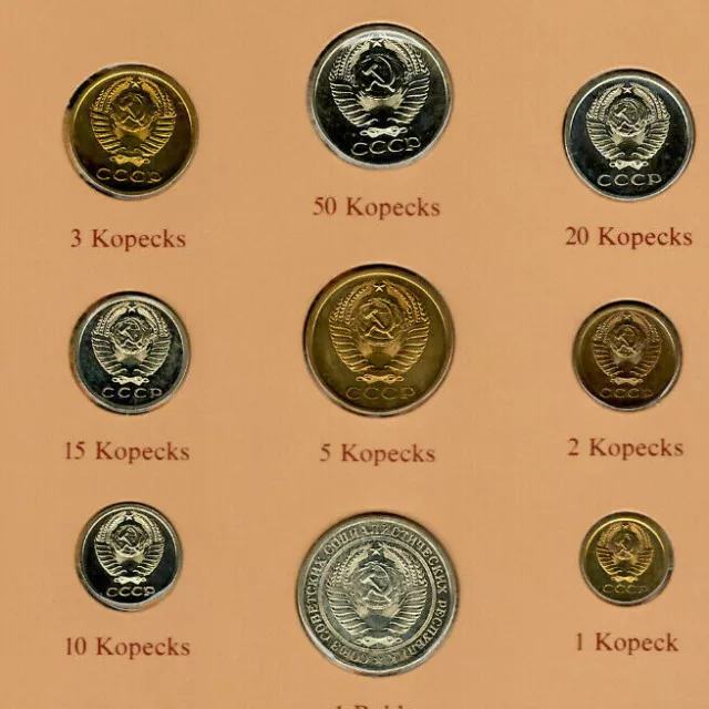 Coin Sets of All Nations USSR Russia All 1976 20 Kopeck UNC w/card Cat -$600+ 3
