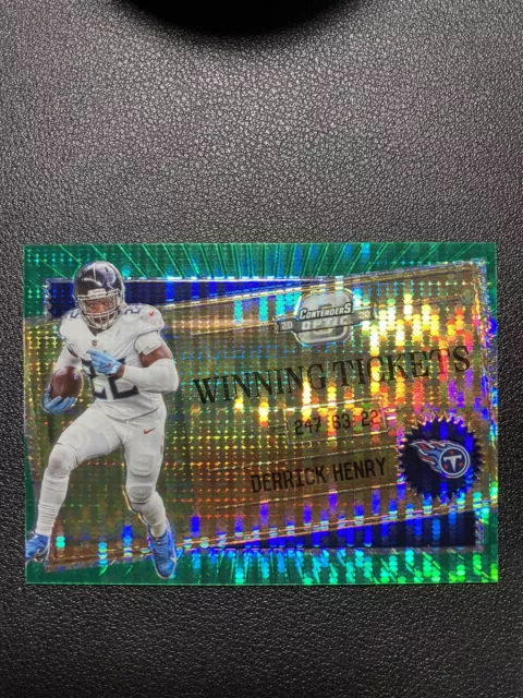 2020 Contenders Optic Derrick Henry Winning Ticket /27 GREEN PULSAR PRIZM SSP