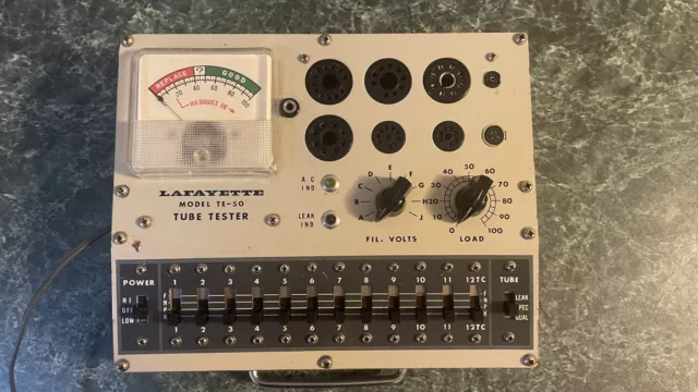 Vintage Lafayette Tube Tester Model TE-50A  with Manual