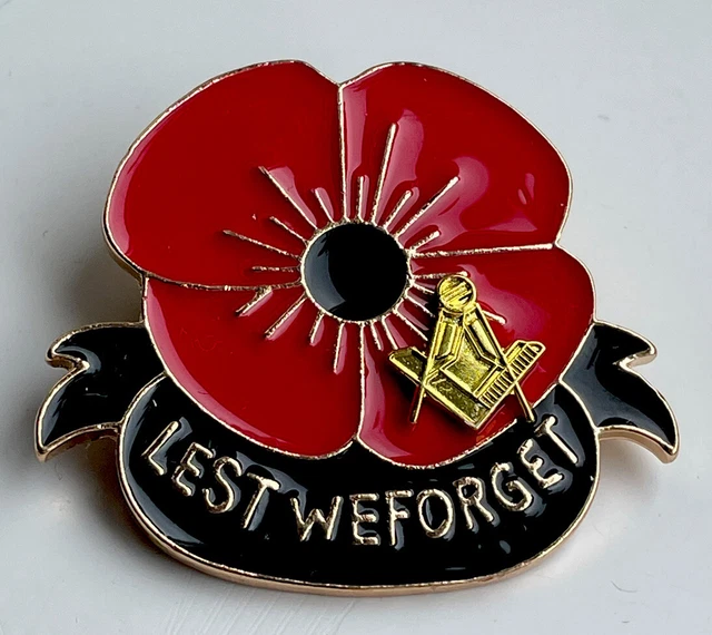 thumbnail image 2 of LOT OF 3 Forget Me Not WWII Remembrance Lapel Pins - Masonic Style, 1/4 Inch 2 of 12